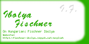 ibolya fischner business card